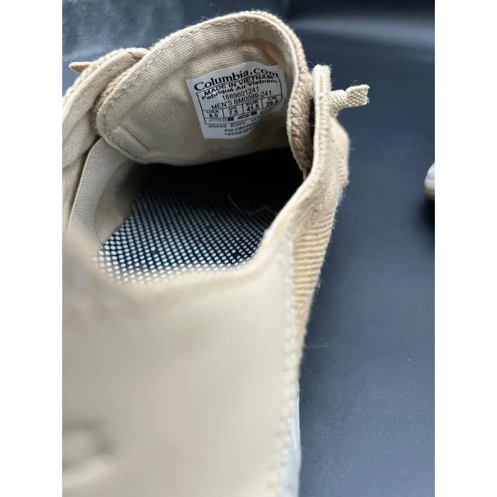 Columbia Bahama Vent Men's Laced Boat Deck Shoes Beige SIZE 8.5 #100